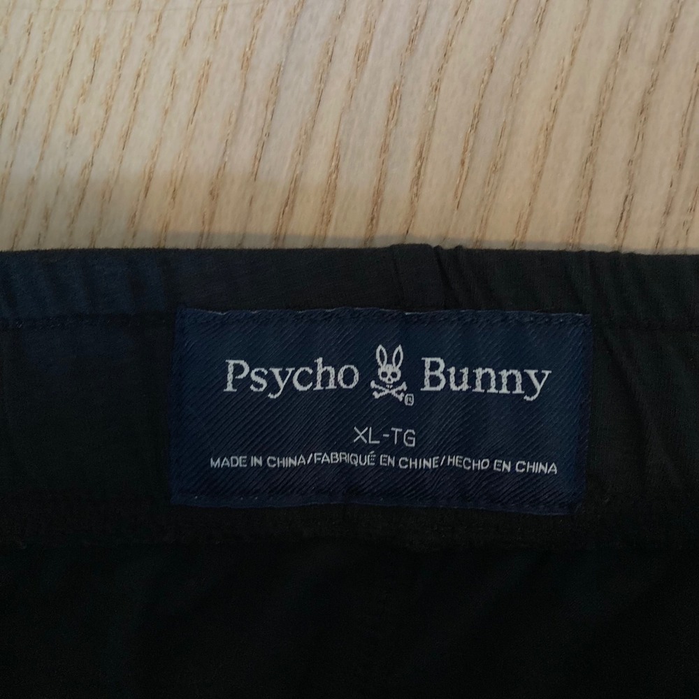 Psycho Bunny Pajama Pants Mens XL Black Pima Cotton Modal Blend Logo Sweatpants - Picture 2 of 12